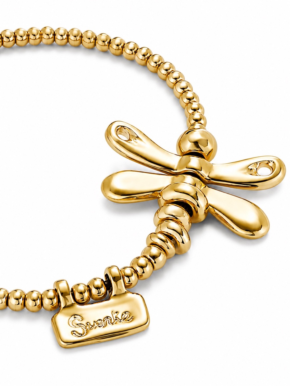 Gold Dragonfly Bead Stretch Bracelet by Uno De 50 - Women Jewelry - Picture 3 of 4